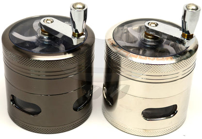 80504Sl Sharp Lite 2 4-Part Aluminum Grinder With Handle And Window 6Pcs Grinder