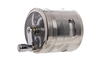 80504Ss Grinder Aluminium 4 Layer Hand Crank Window Silver