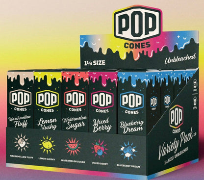Pop Cones Assorted Flavor Cones – 25ct Display