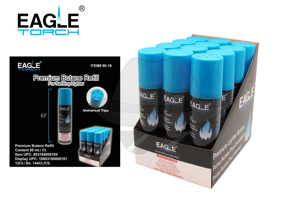 90-16 Eagle Butane Refill 80Ml-12Ct Lighter