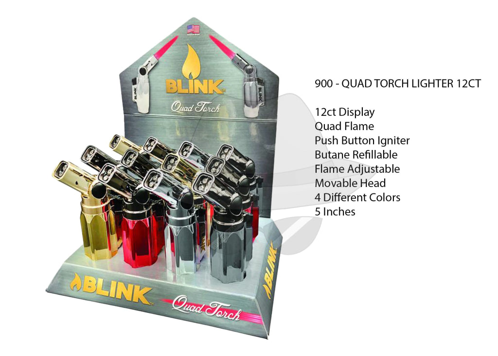 900 - Quad Torch Lighter 12Ct Lighter