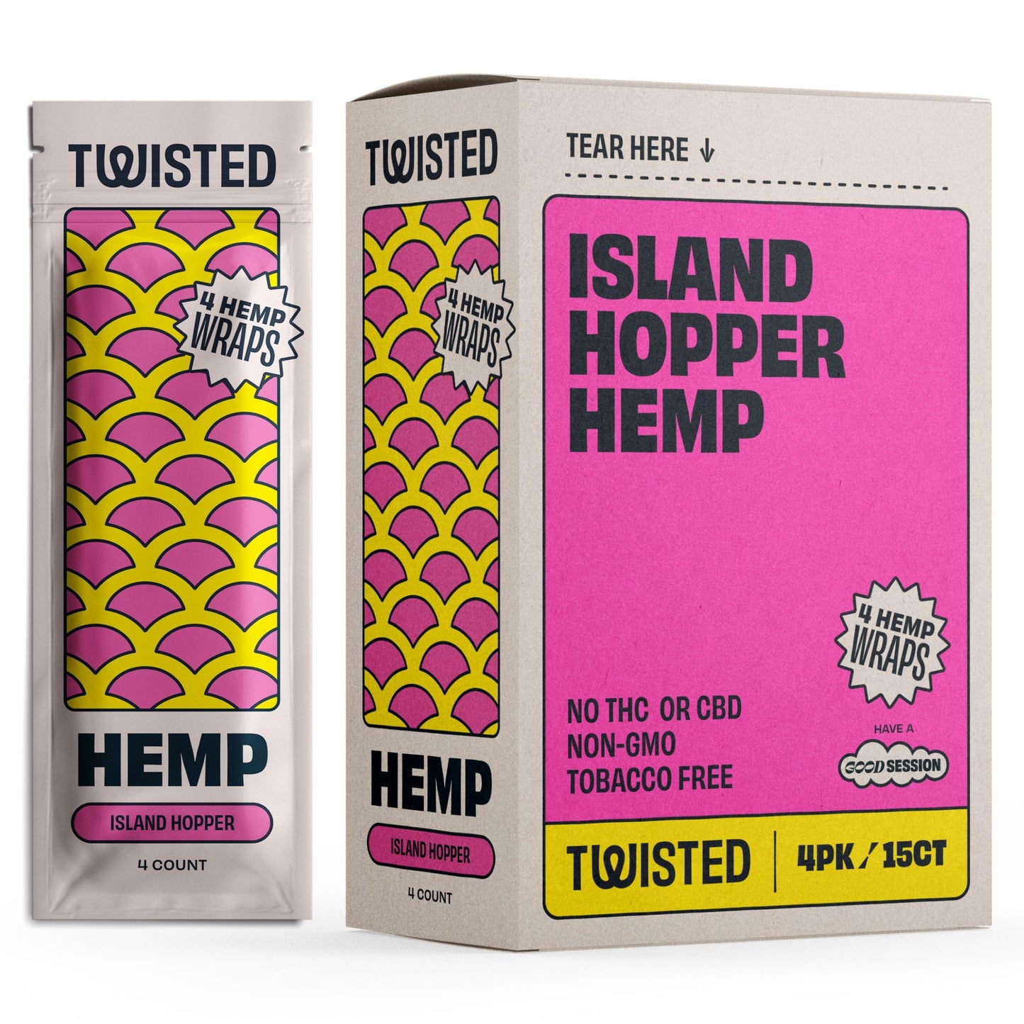 Twisted Hemp Wrap - Display of 15ct