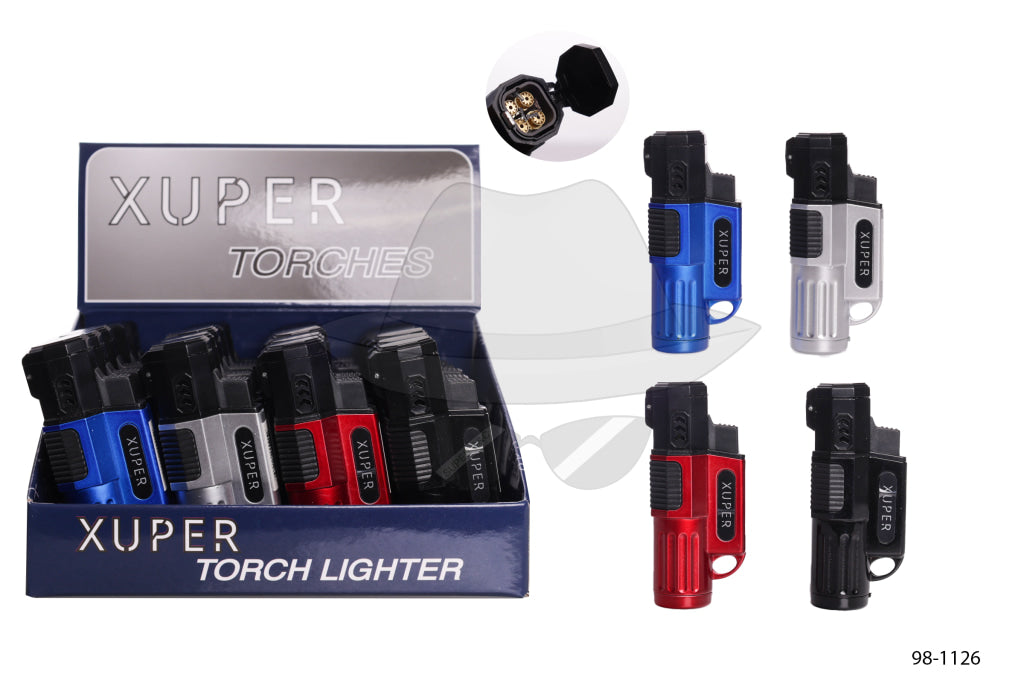 98-1126 Xuper Turbo Quad Torch-20Ct Lighter