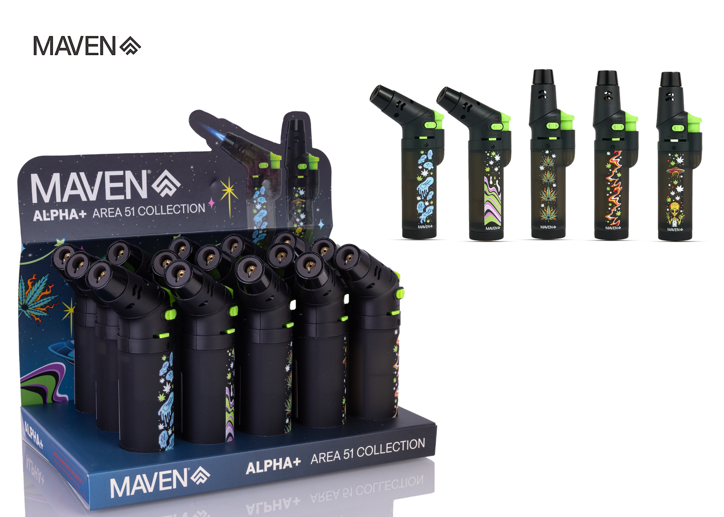 Maven Alpha Area 51 Torch Lighter 15ct