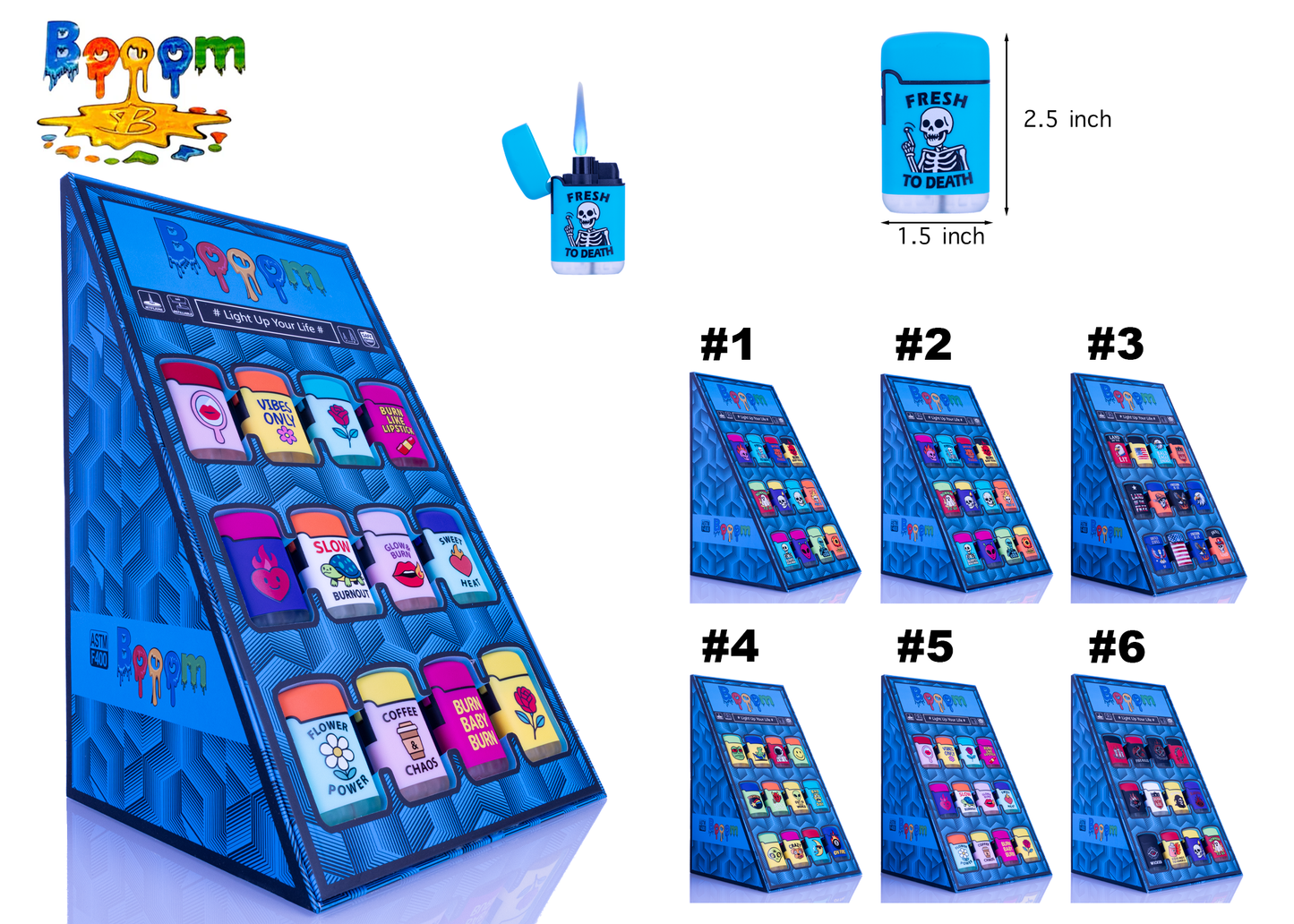 Boom Assorted Torch Display - 48ct