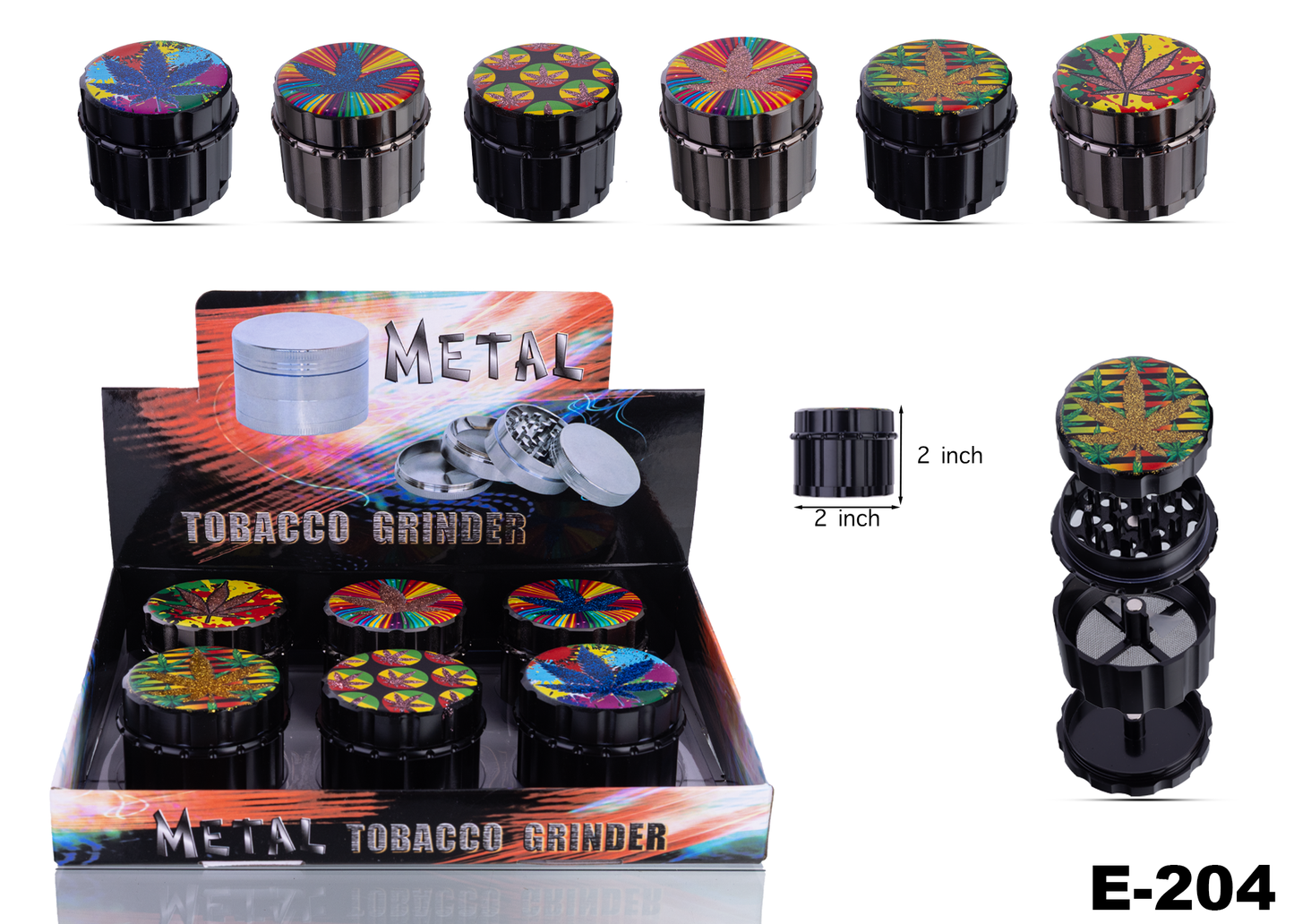 KEACE-204 4part Grinder -6ct