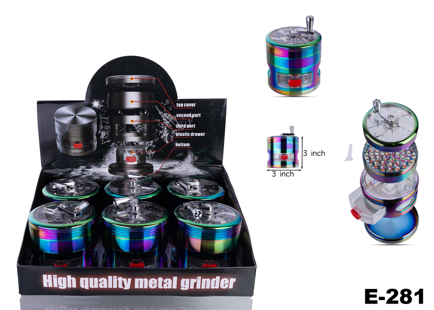 KEACE-281 4part Grinder -6ct