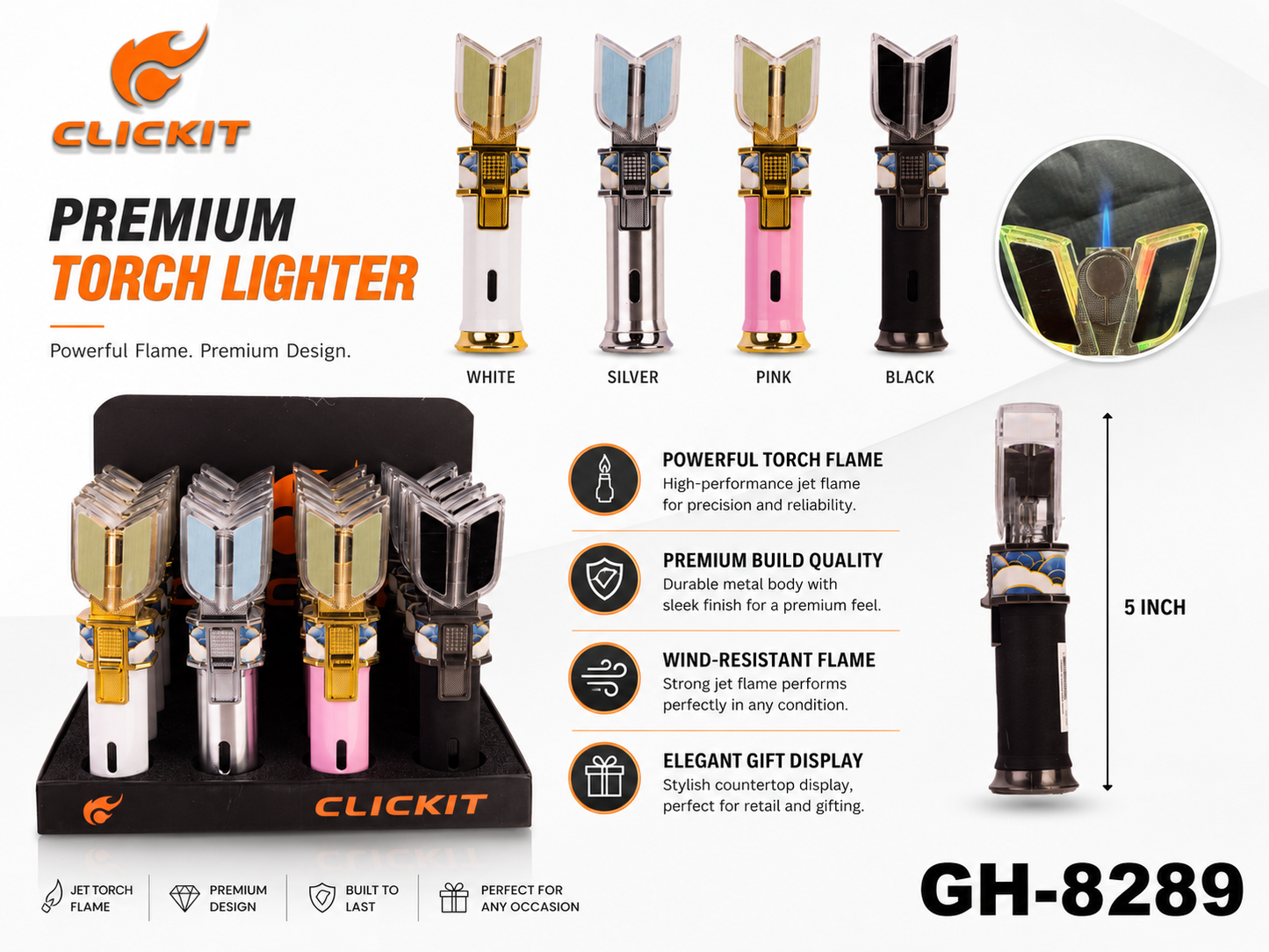 GH-8289 Clickit Lighter -16pcs