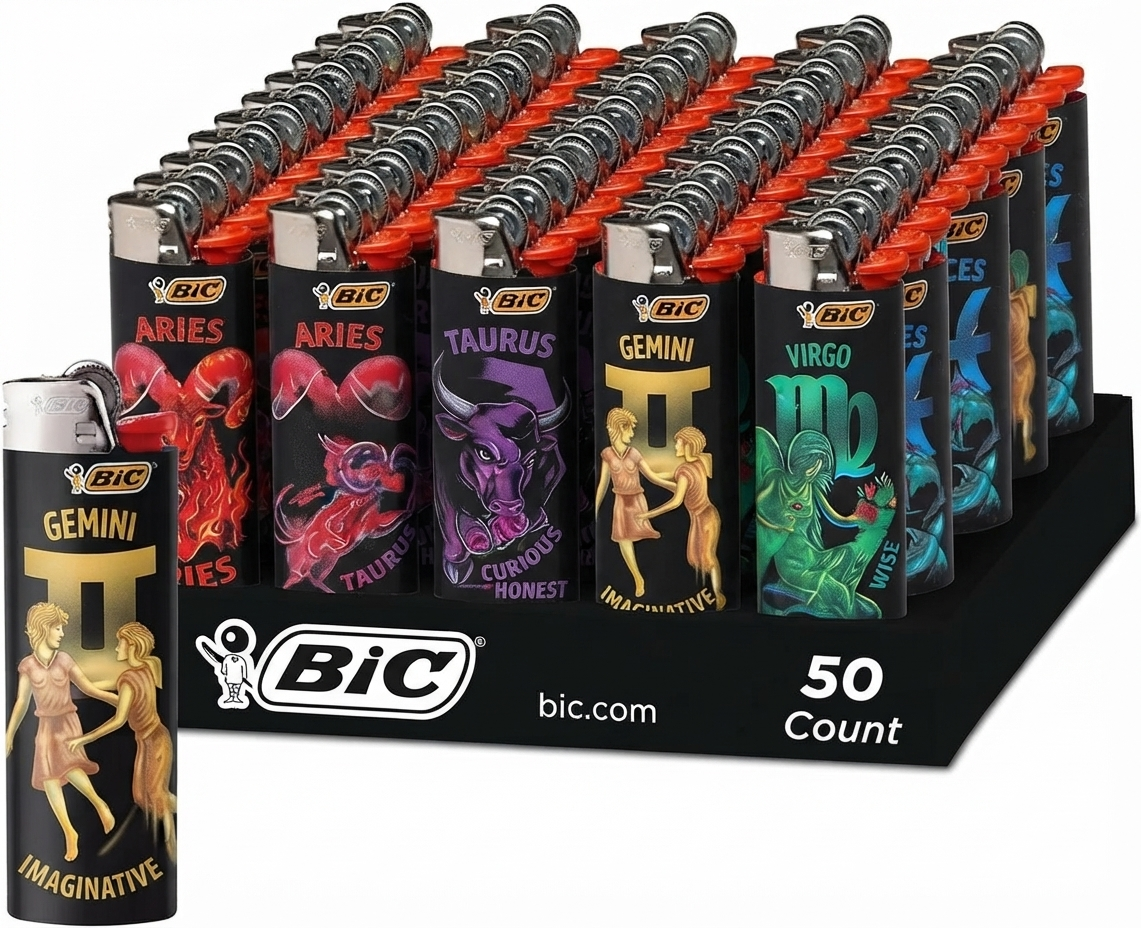 Bic Lighter Display of 50ct, Special Edition