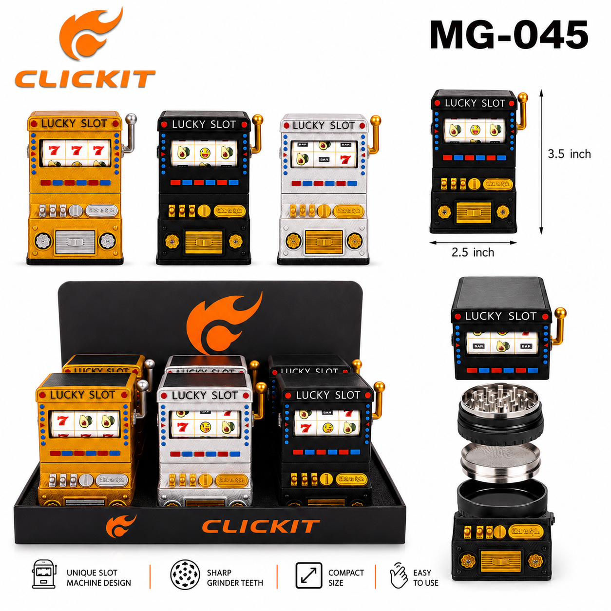 MG045 4part Grinder -6ct