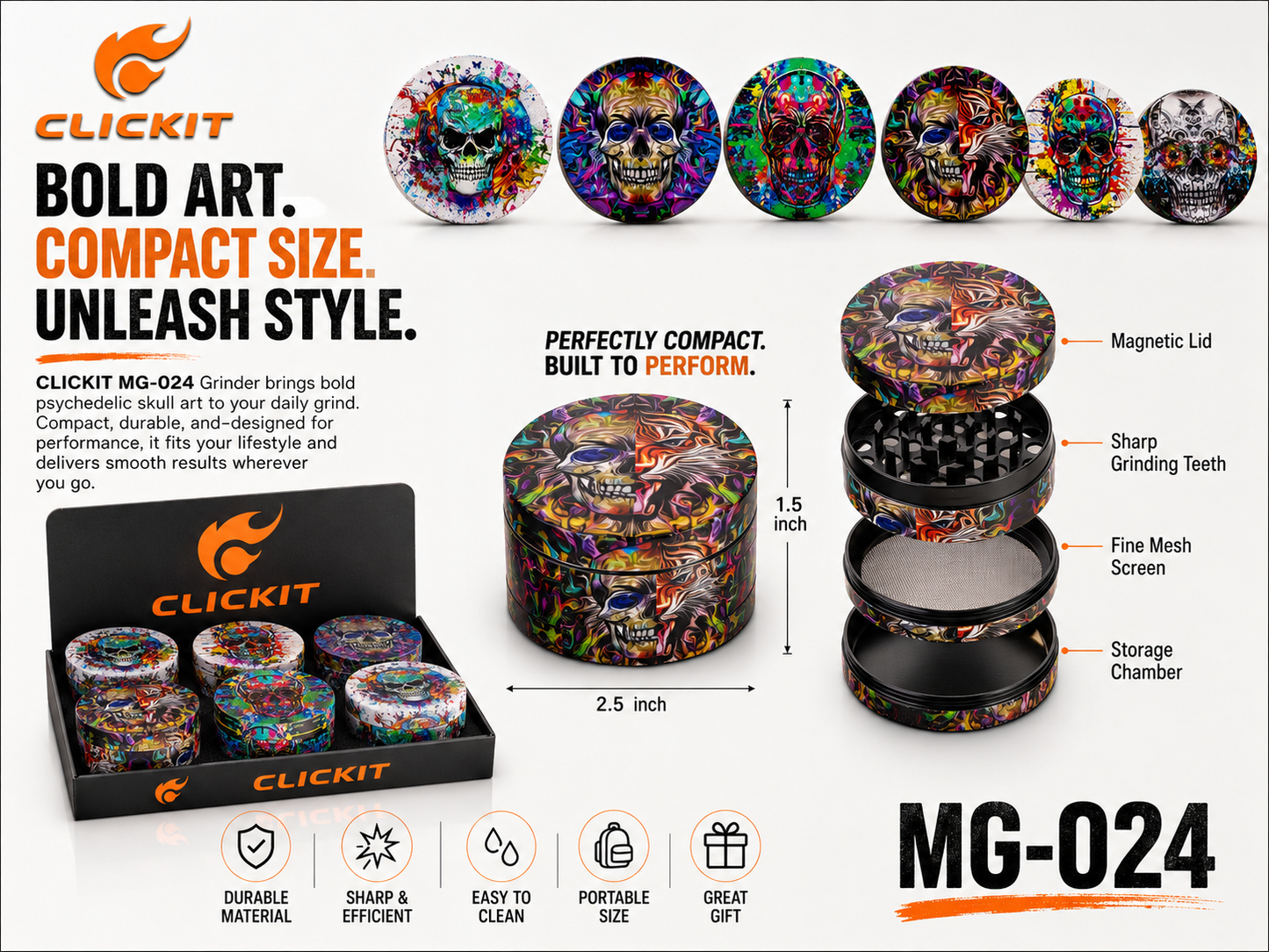 MG024 4part Grinder -6ct