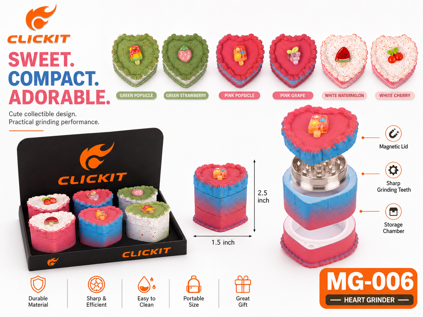 MG006 4part Grinder -6ct