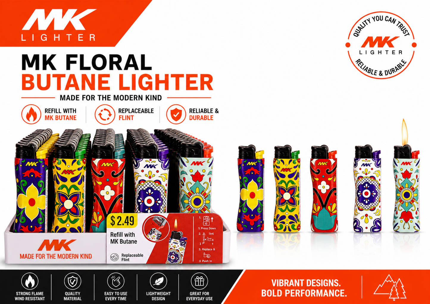 MK Lighter Grip-Pro Series - 50ct
