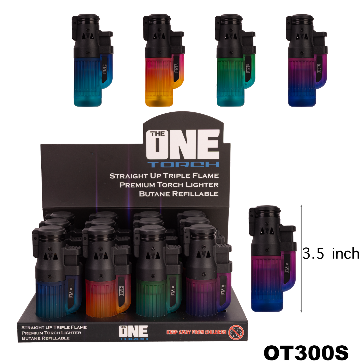 OT300S EAGLE Single Flame Torch Lighter 12pcs