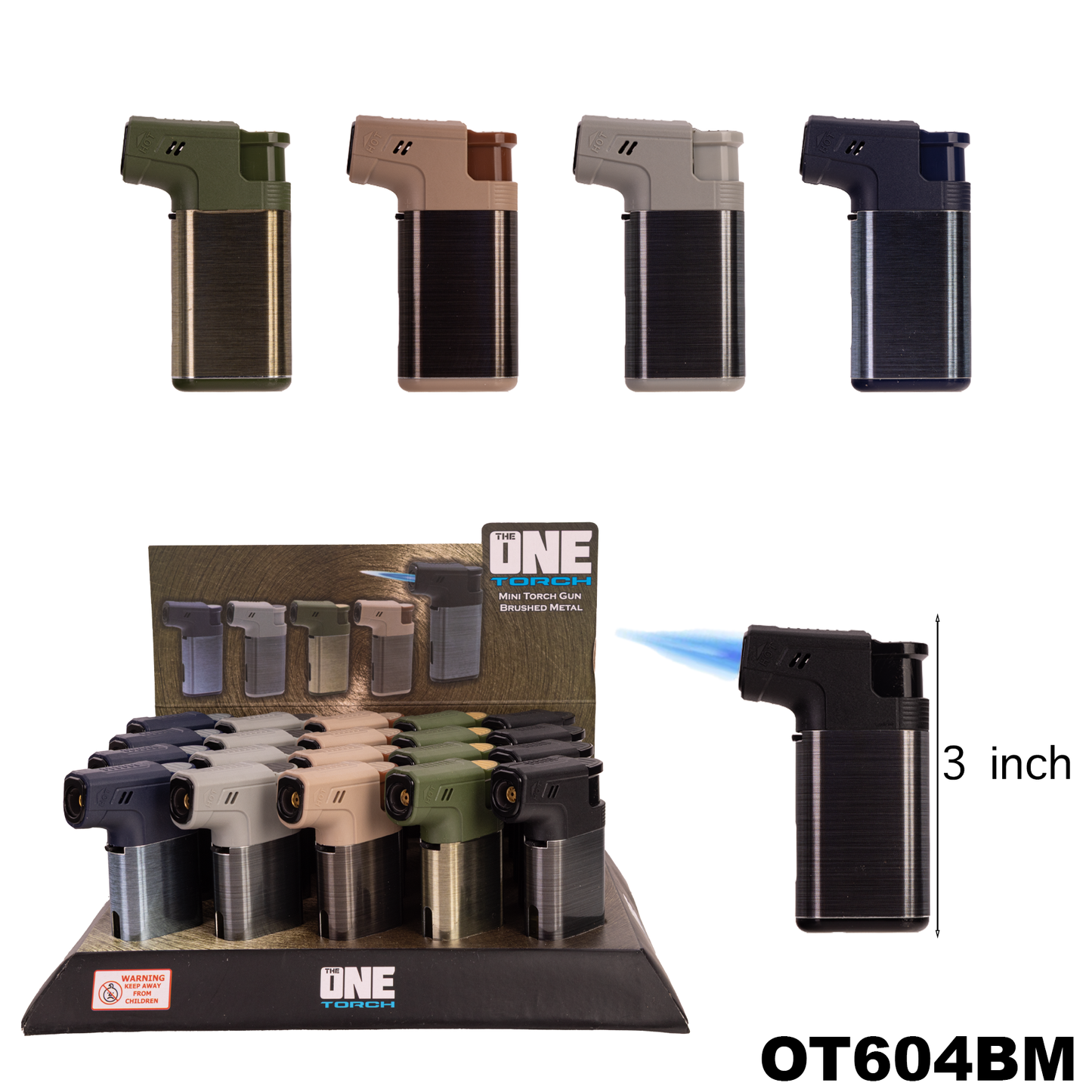 OT604BM EAGLE Single Flame Torch Lighter 20pcs