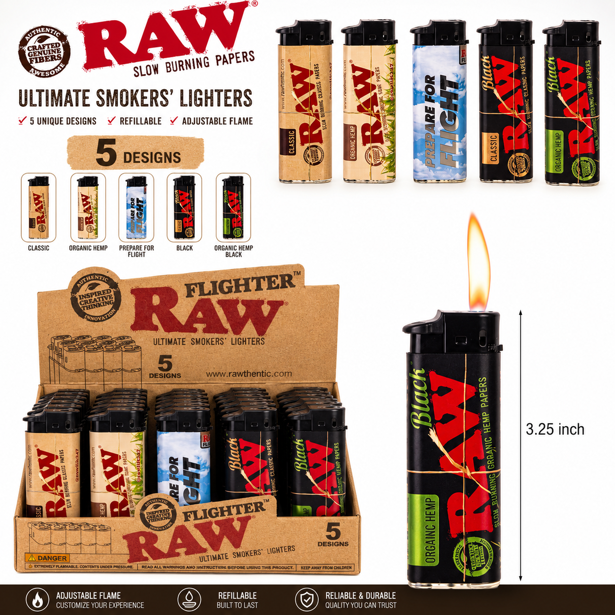 Raw Flighter Lighter-25ct
