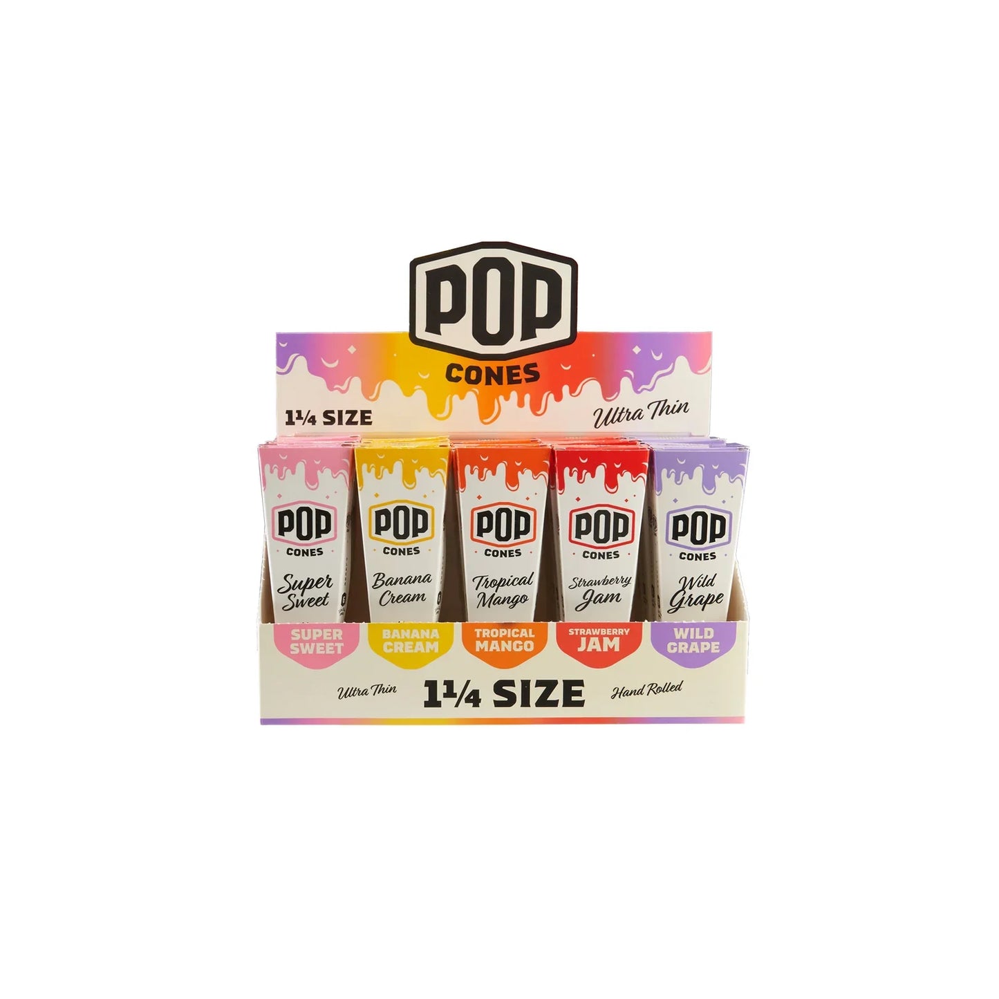 Pop Cones Assorted Flavor Cones – 25ct Display