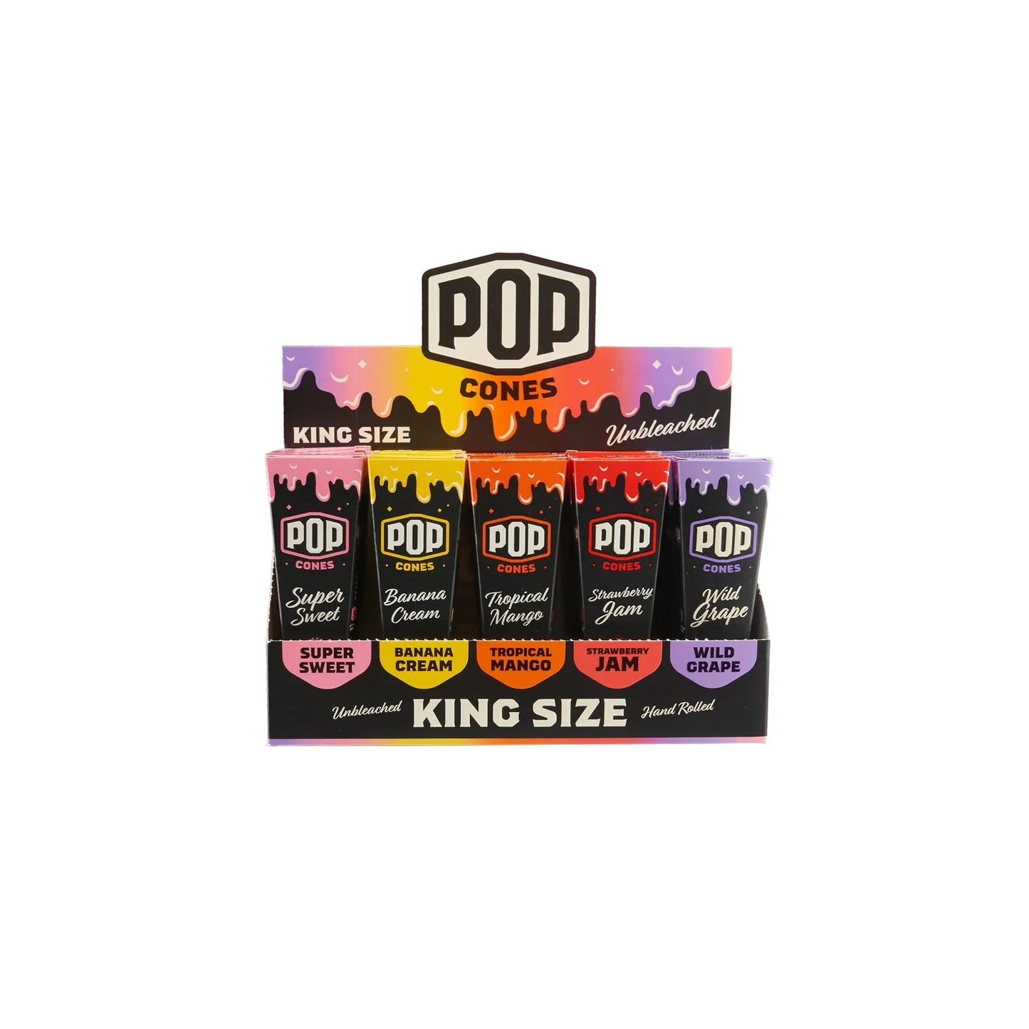 Pop Cones Assorted Flavor Cones – 25ct Display
