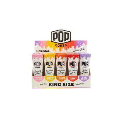 Pop Cones Assorted Flavor Cones – 25ct Display