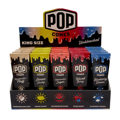 Pop Cones Assorted Flavor Cones – 25ct Display