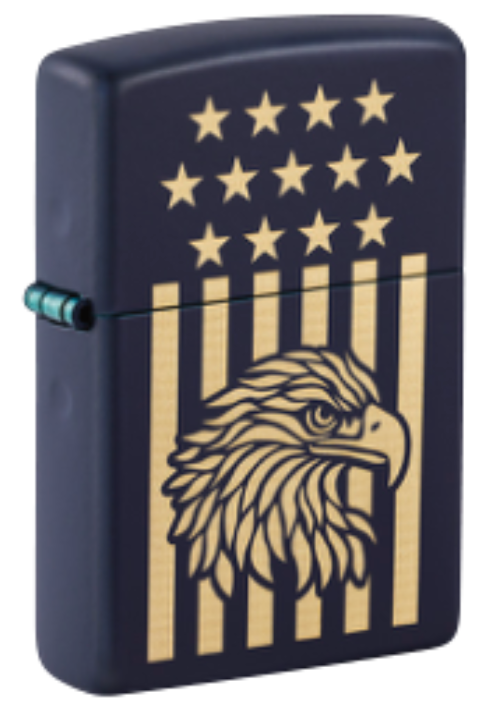 #104 ZIPPO OIL LIGHTER: Eagle and Flag