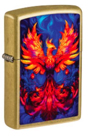 #109 Zippo Oil Lighter: Phoenix Deisgn