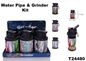 T24480 3 parts Water Pipe & Grinder -6ct