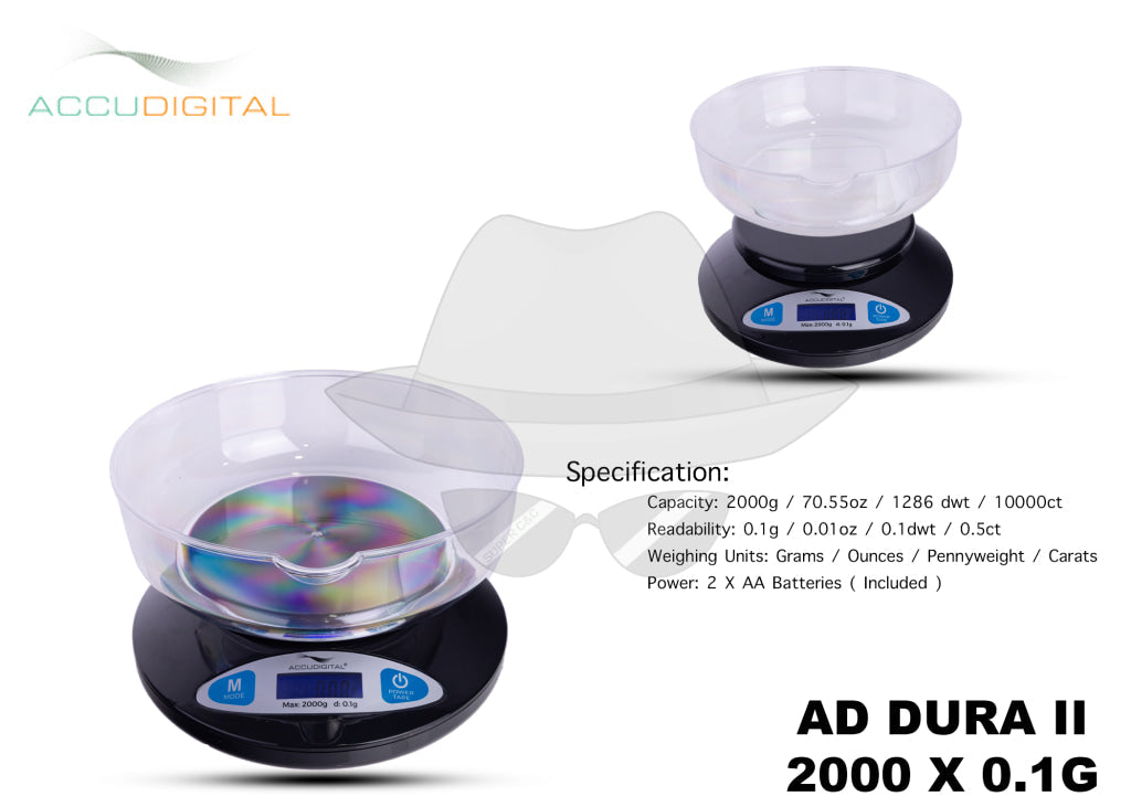 ACCUDIGITAL AD DURA II 2000g Scale