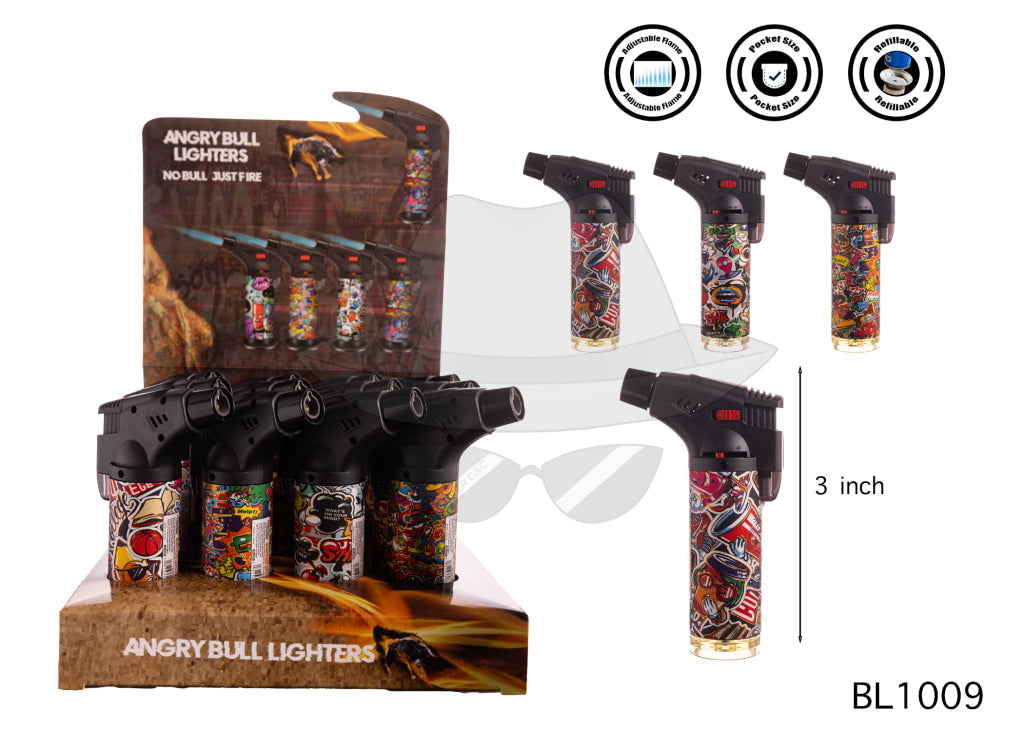 ANGRY BULL BL1009 Torch Lighter 12CT Lighter