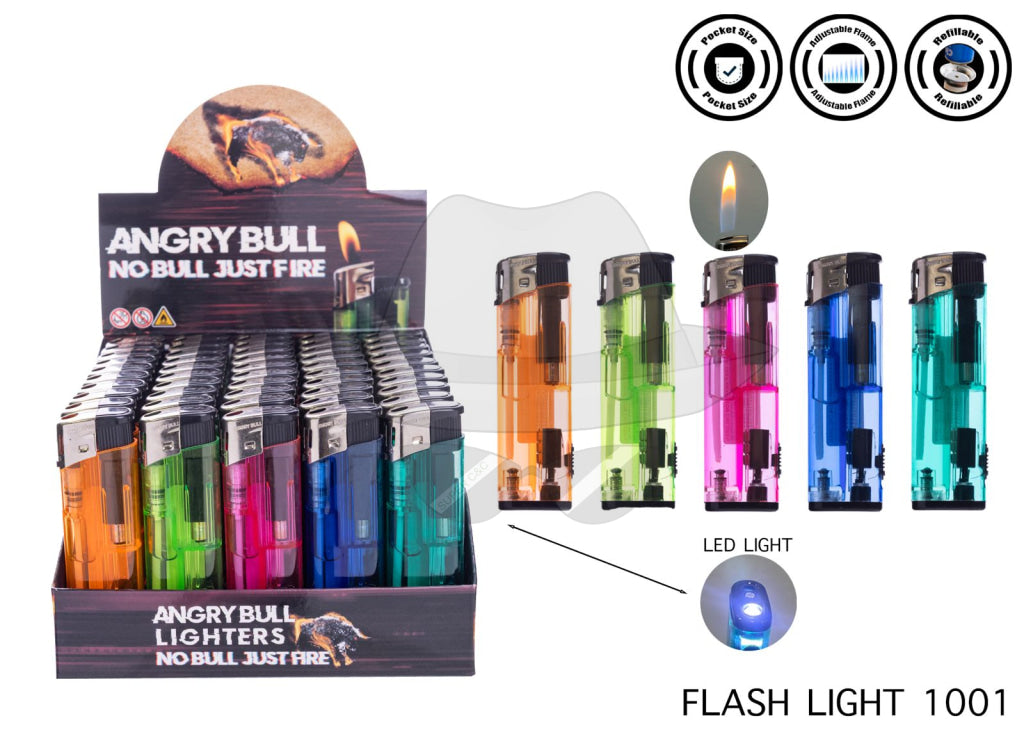 ANGRY BULL FLASH LIGHT PT1001 Lighter 50CT Lighter