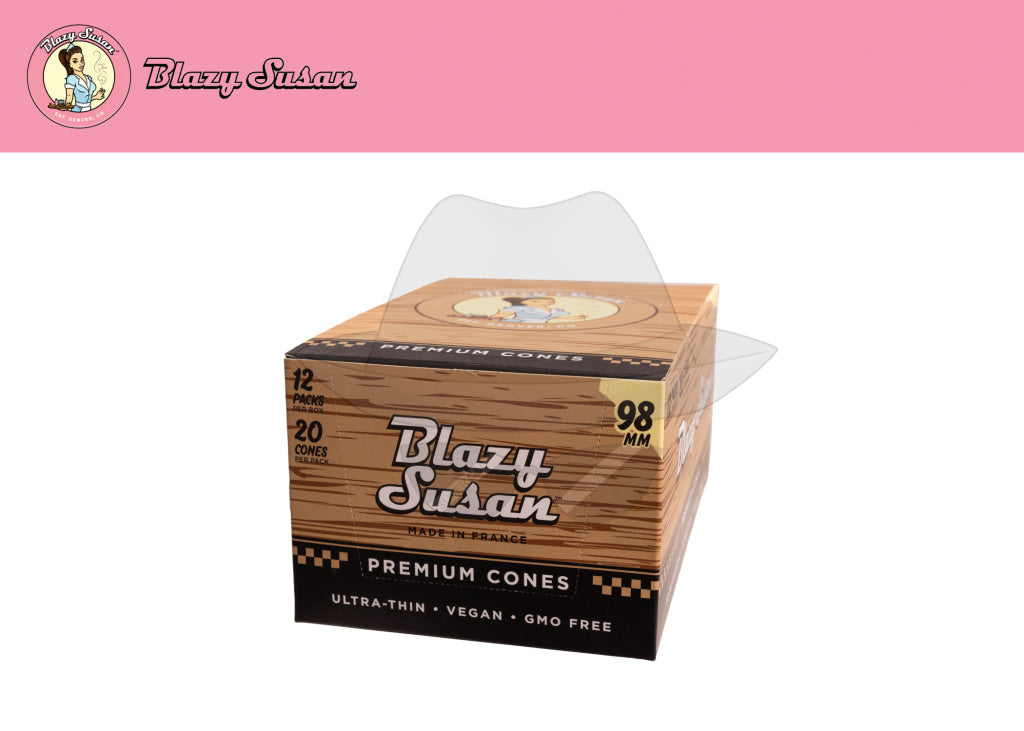 Blazy Susan 20Ct Pre Rolled Cones-12Pks Premium 98Mm Rolling Papers