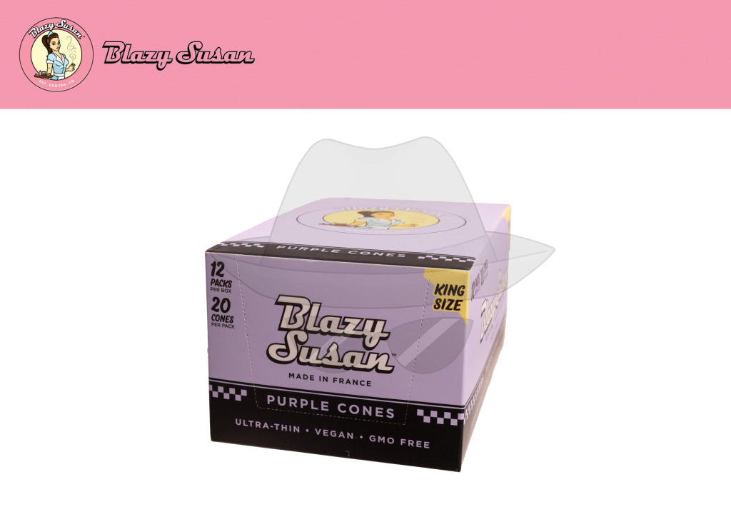 Blazy Susan 20Ct Pre Rolled Cones-12Pks Purple King Rolling Papers