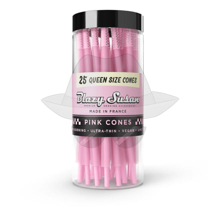 Blazy Susan Cones -50Ct Pink Queen Size Rolling Papers