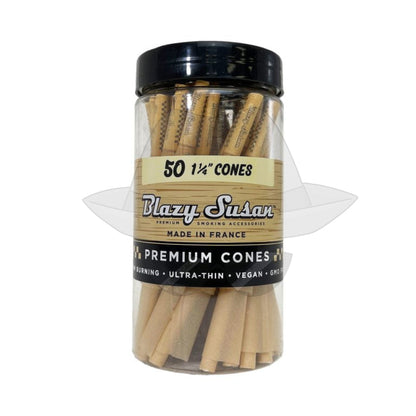Blazy Susan Cones -50Ct Premium 1 1/4 Rolling Papers