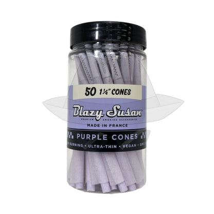 Blazy Susan Cones -50Ct Purple 1 1/4 Rolling Papers