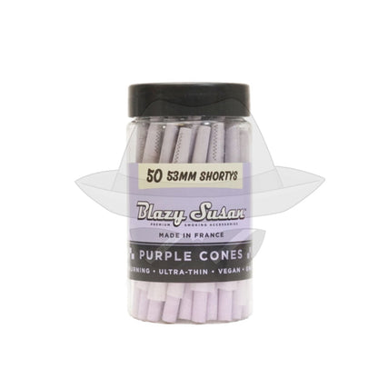 Blazy Susan Cones -50Ct Purple 53Mm Rolling Papers