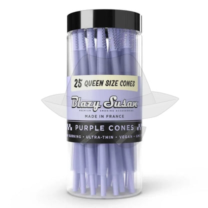 Blazy Susan Cones -50Ct Purple Queen Size Rolling Papers