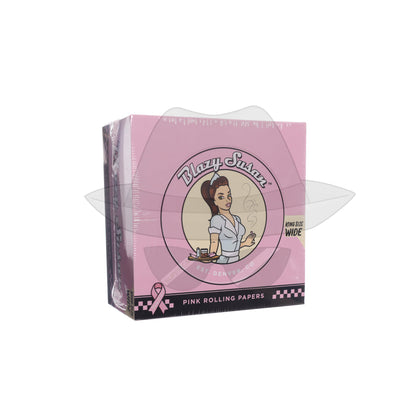 Blazy Susan King Size Wide 50Pack Per Box Pink Rolling Papers