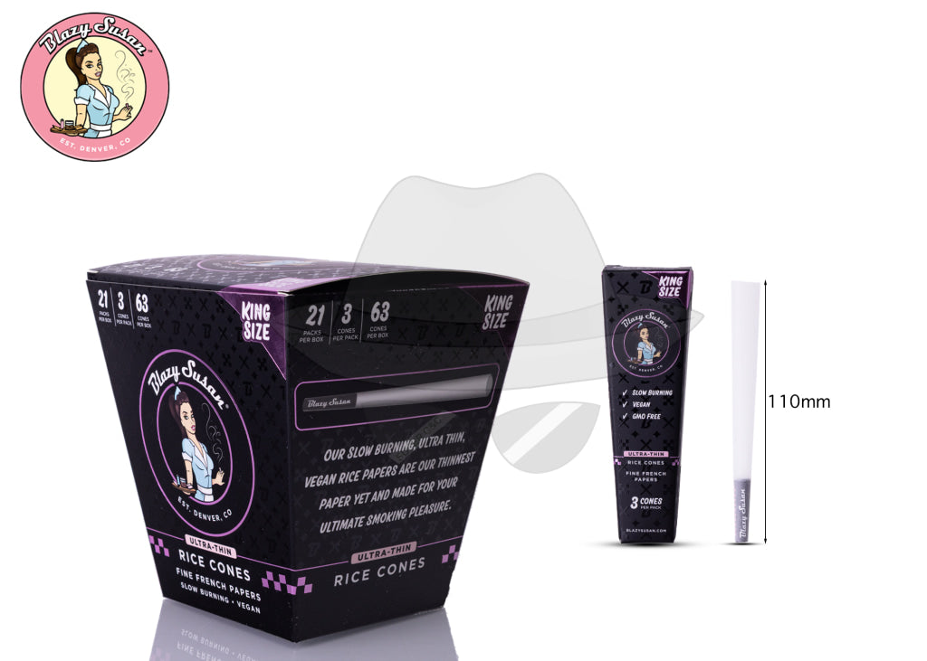 Blazy Susan Ultra Thin Cones King Rolling Papers