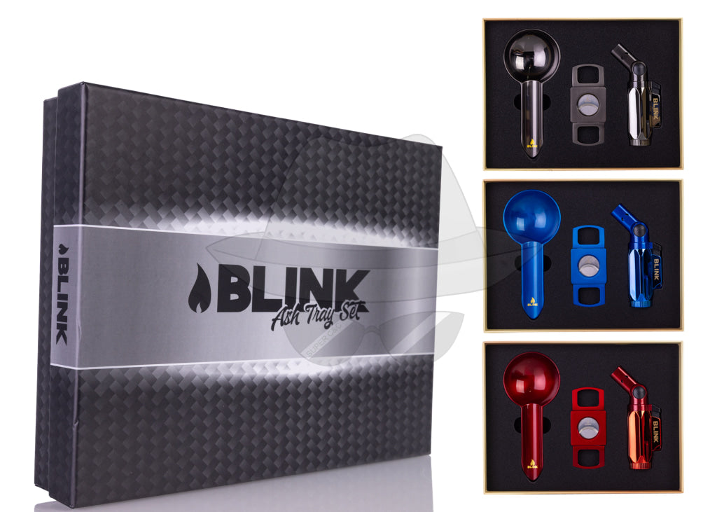 BLINK PREMIUM SET - TORCH CIGAR CUTTER CIGAR ASHTRAY Lighter