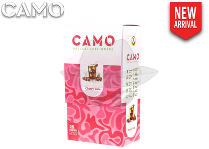CAMO NATURAL LEAF WRAPS(5pks)- 25CT Cherry Cola Rolling Papers