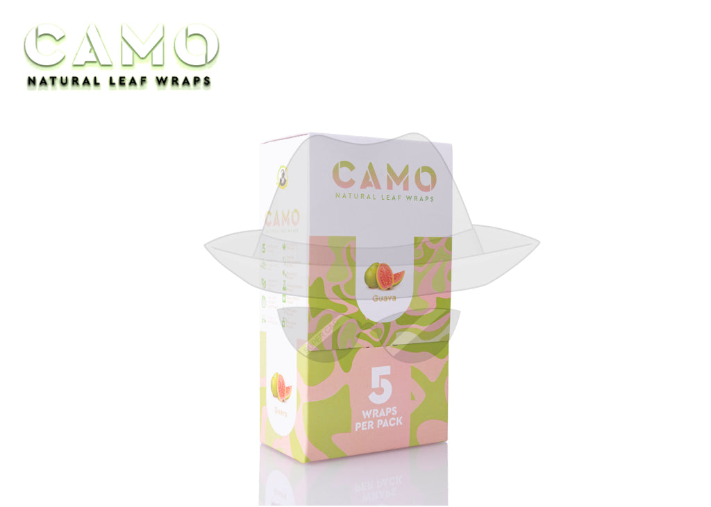 CAMO NATURAL LEAF WRAPS(5pks)- 25CT Guava Rolling Papers