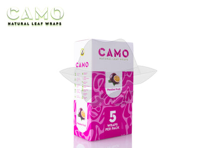 CAMO NATURAL LEAF WRAPS(5pks)- 25CT Passion Fruit Rolling Papers
