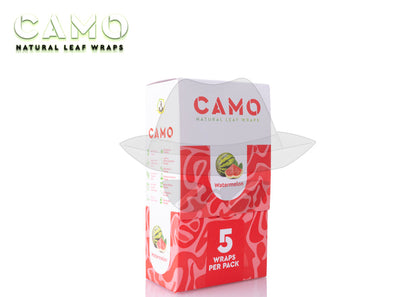 CAMO NATURAL LEAF WRAPS(5pks)- 25CT Watermelon Rolling Papers