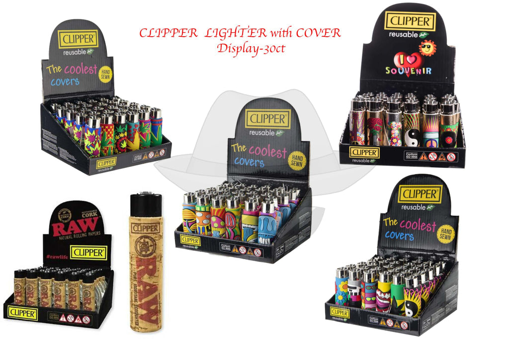 Clipper Lighter With Cover-30Ct