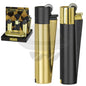 Clipper Metal Lighter With Case-12Ct Black&gold