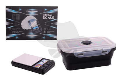 Cr Digital Scale Ad100 - 0.01G W/ Silicone Box Black