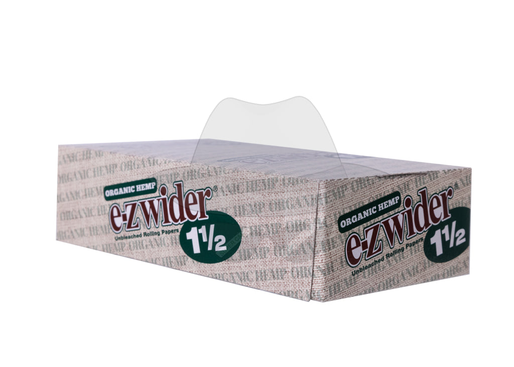 e-z wider Organic Hemp Rolling Paper | Display of 24 packs 1 1/2 Rolling Papers