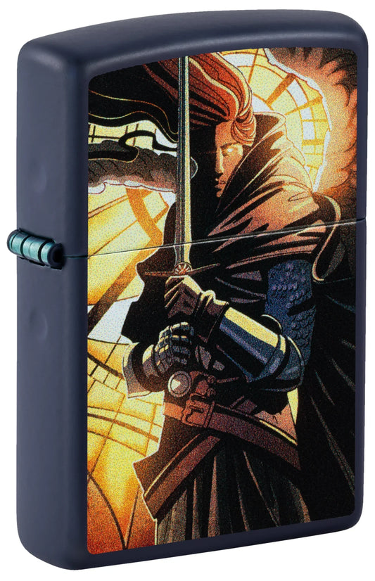 #261 ZIPPO OIL LIGHTER: Medieval Warrior Design