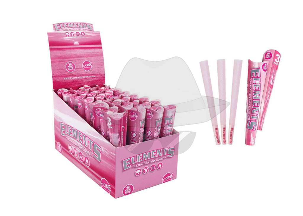Elements Pink Cone King Size 32Ct Rolling Papers